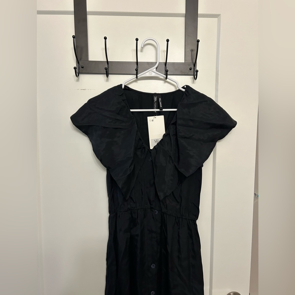 NWT Zara Ruffled Sleeveless Midi Dress - Picture 2 of 10
